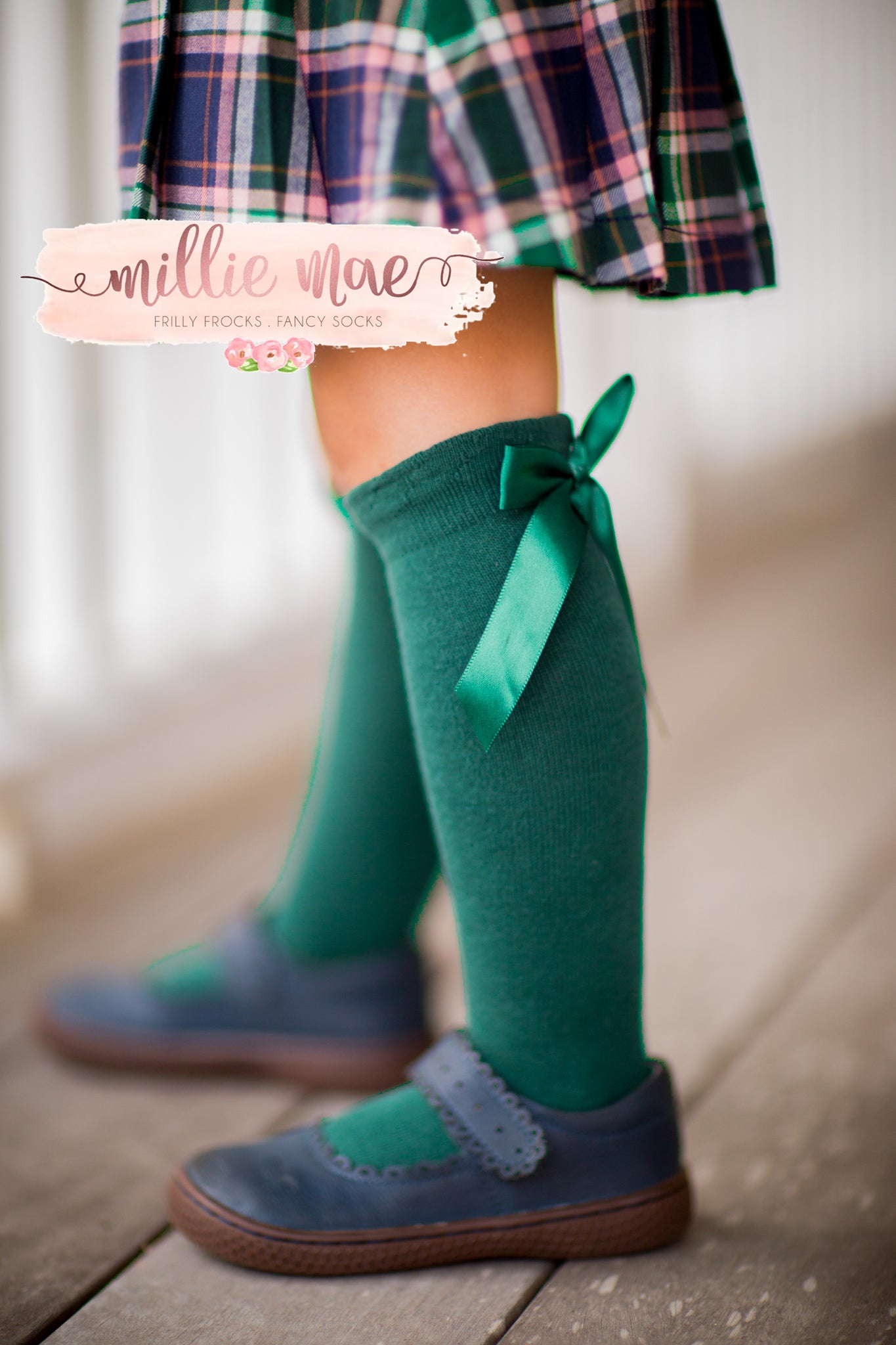 Evergreen Holiday Knee Sock