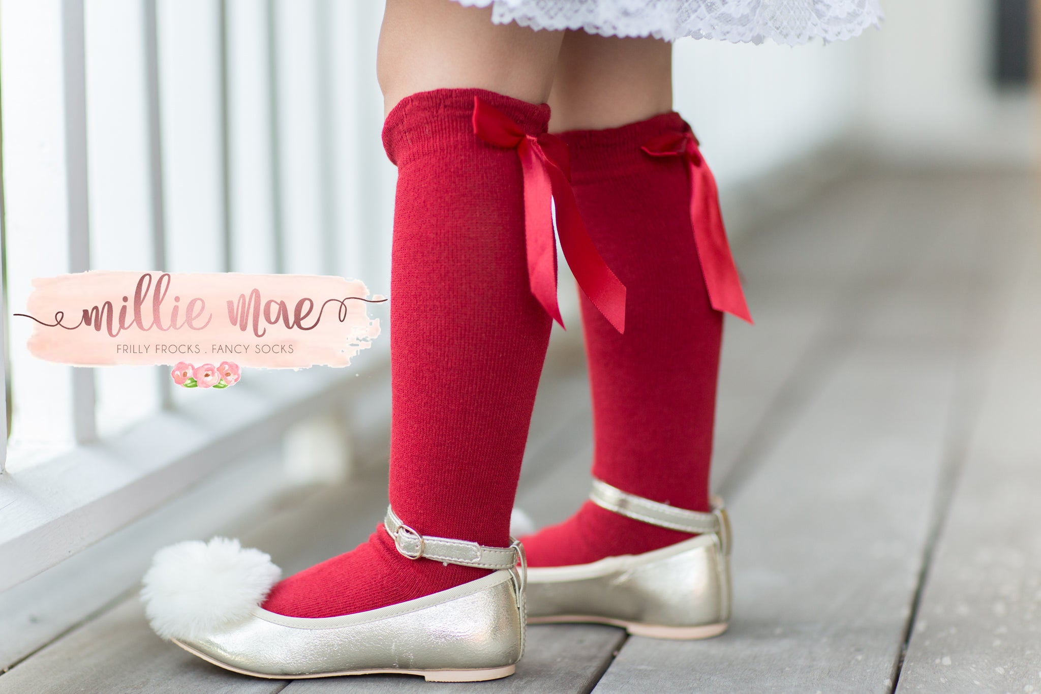 Holiday Red Knee Sock