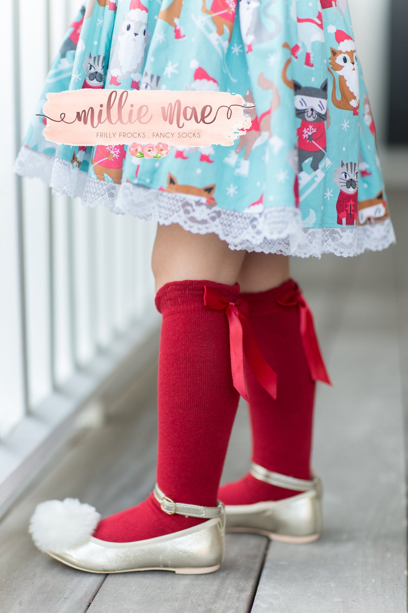 Holiday Red Knee Sock