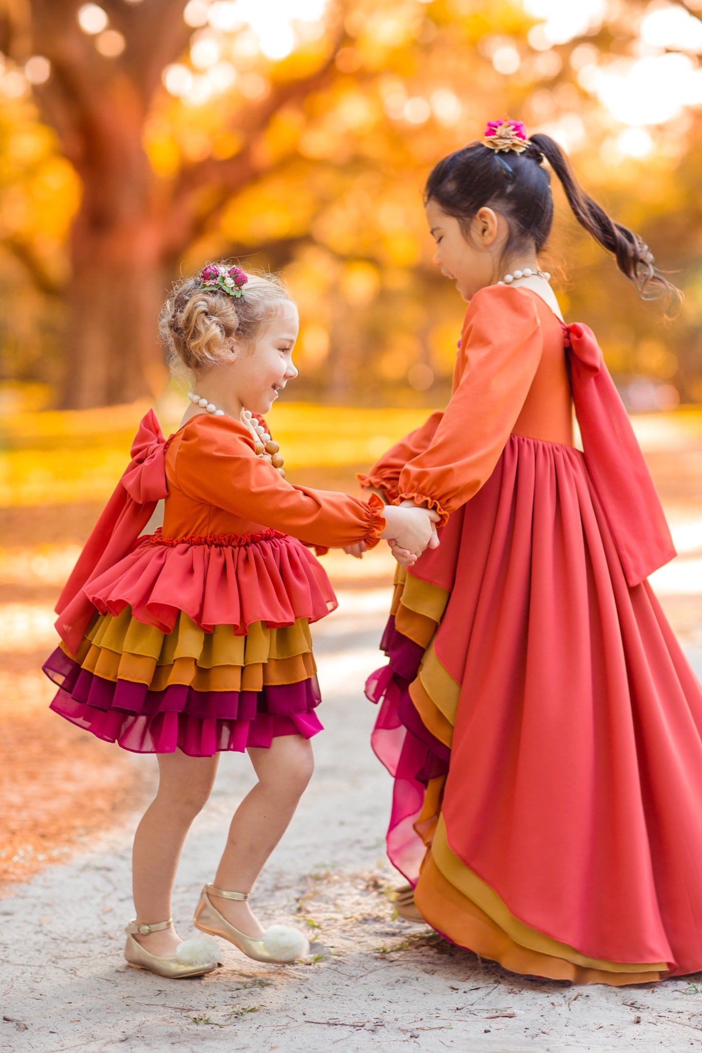 Falling Leaves WATERFALL DRESS Millie Mae Clothing Falling Leaves WATERFALL DRESS Millie Mae Clothing