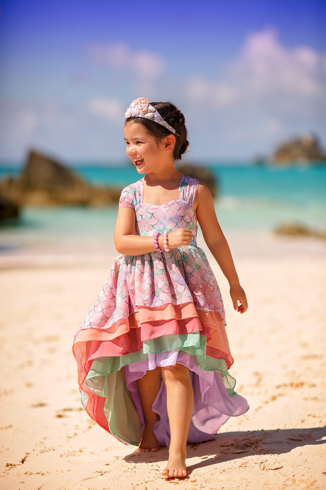Magical Mermaid Waterfall Dress Millie Mae Clothing Magical Mermaid Waterfall Dress Millie Mae Clothing