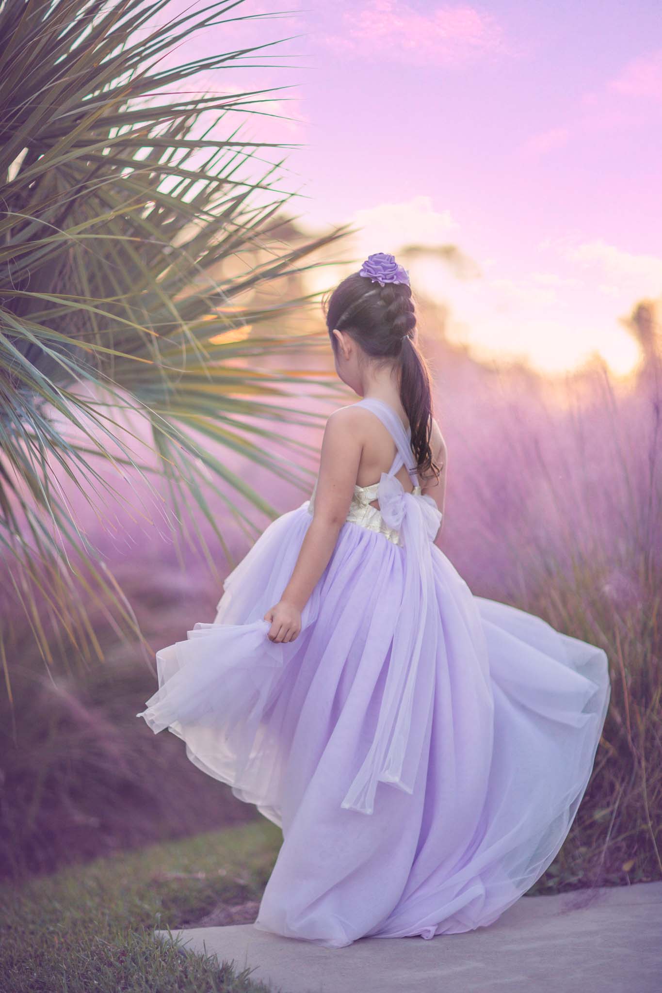 Hyacinth Tulle Waterfall Dress